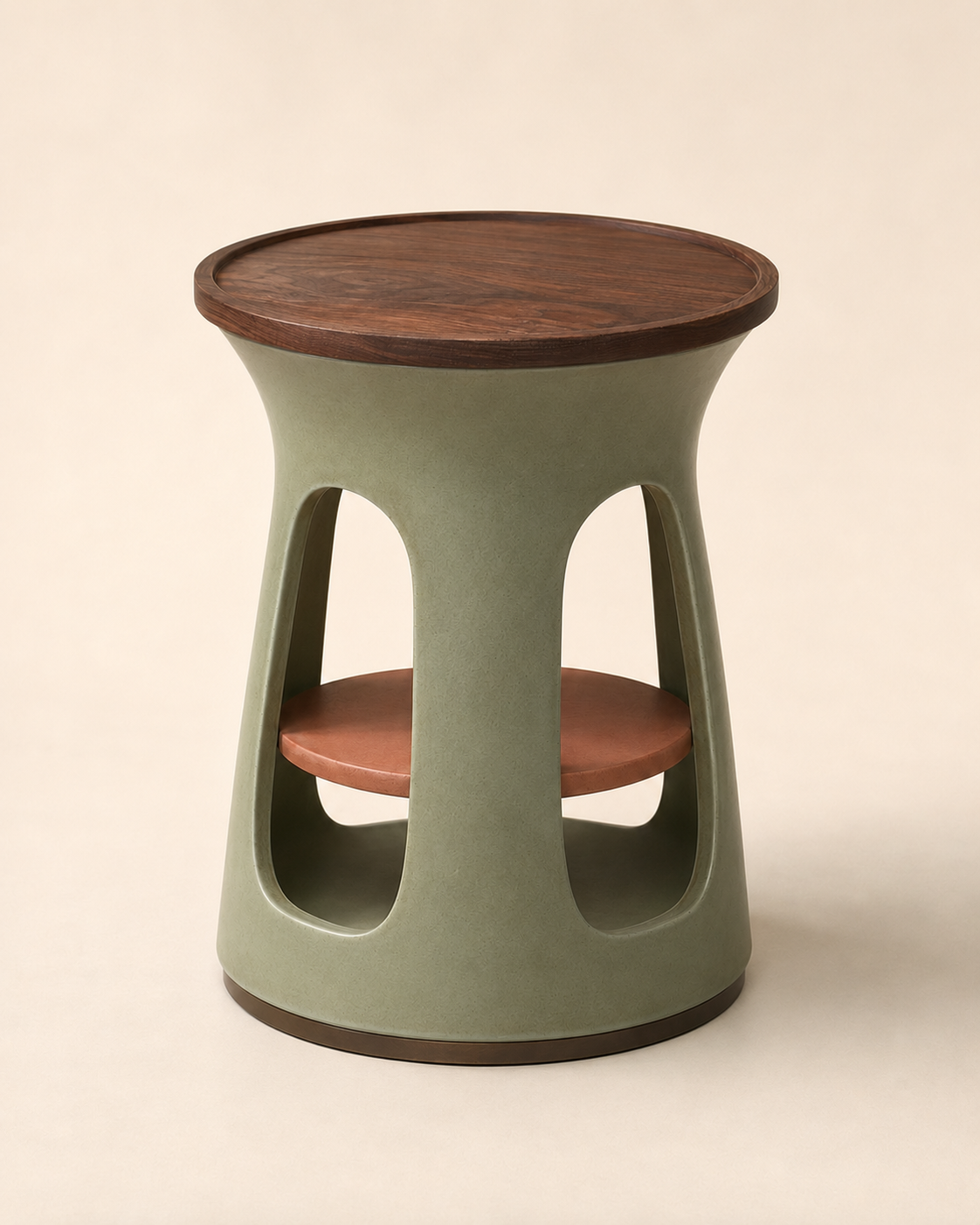 Selune Lantern Side Table with Open Storage