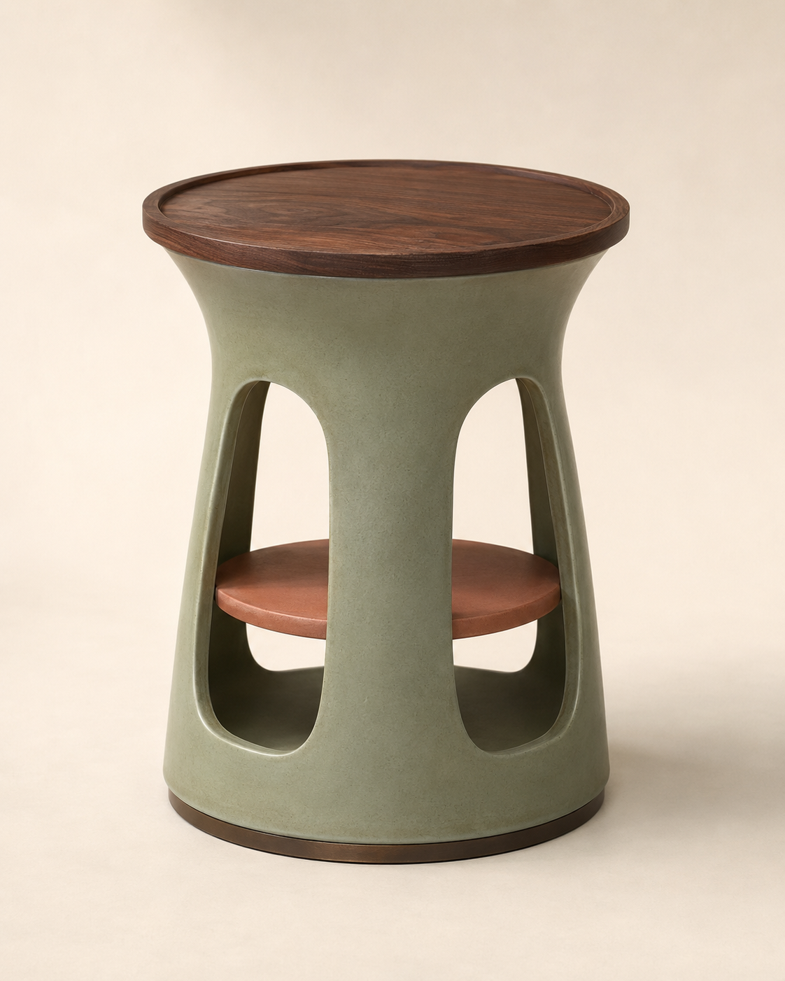 Selune Lantern Side Table with Open Storage