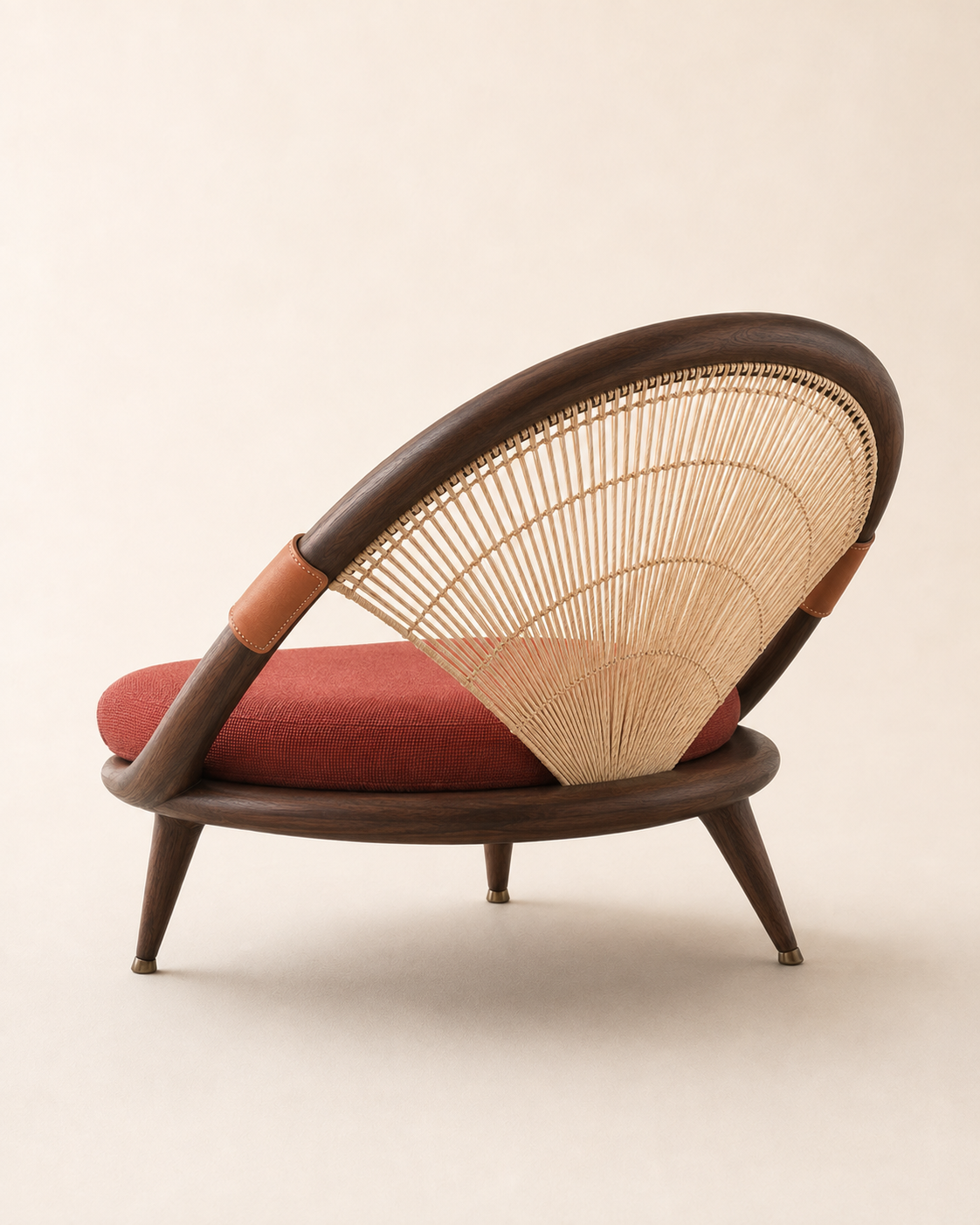 Avellin Crescent Cane Lounge Chair