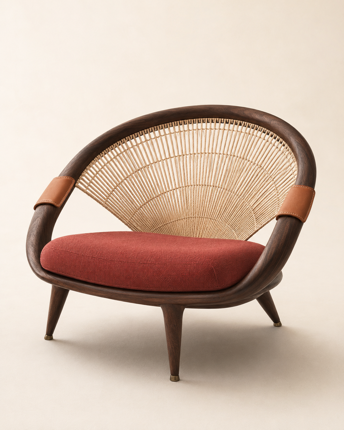 Avellin Crescent Cane Lounge Chair