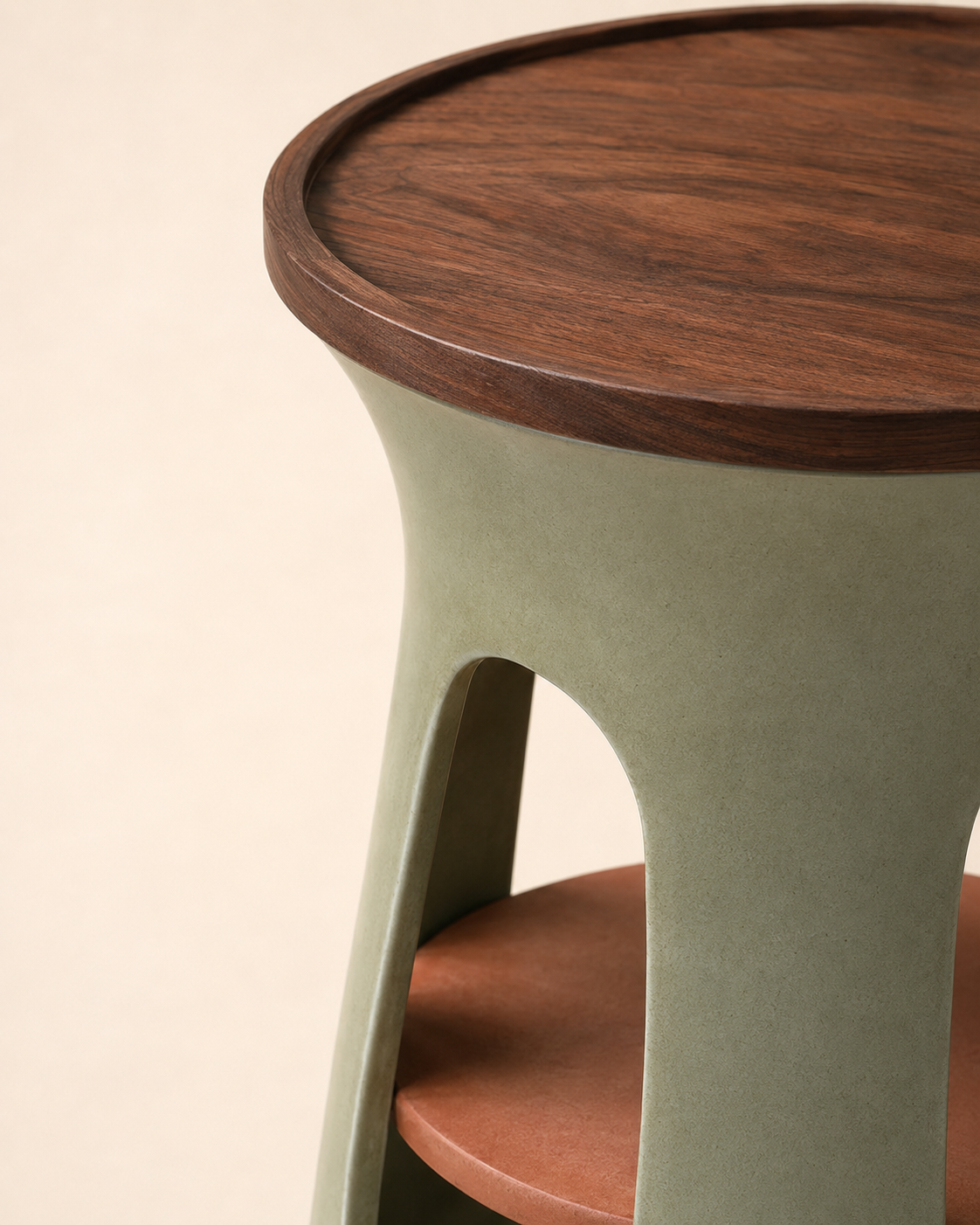 Selune Lantern Side Table with Open Storage
